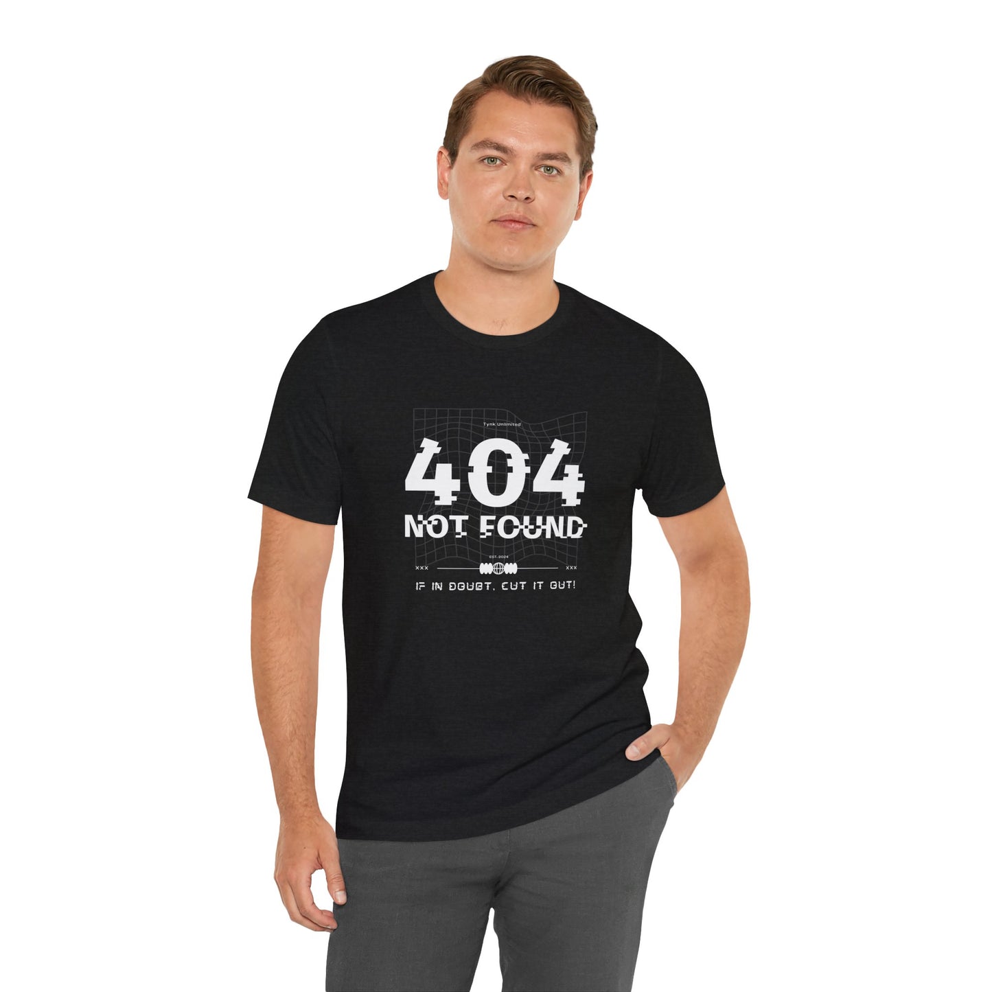 "404 Not Found: The Ultimate Glitch Tee for Tech Rebels"