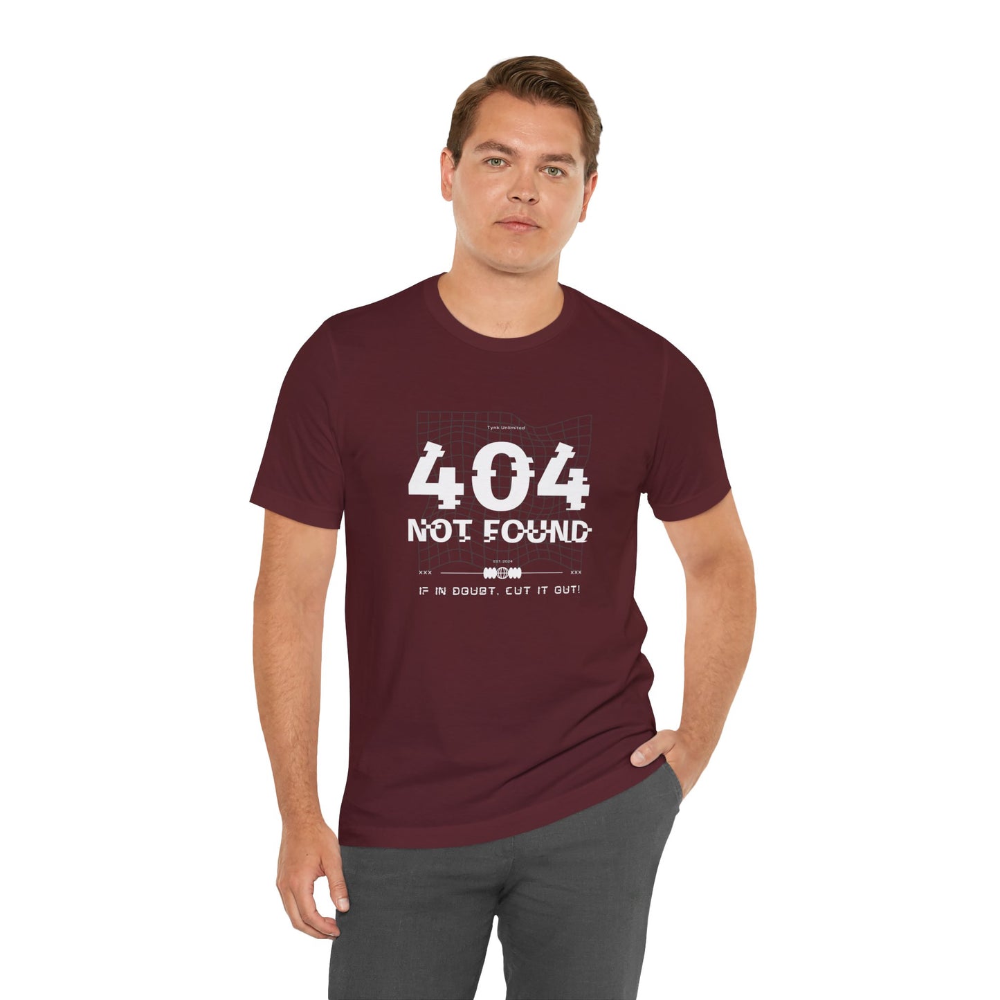 "404 Not Found: The Ultimate Glitch Tee for Tech Rebels"