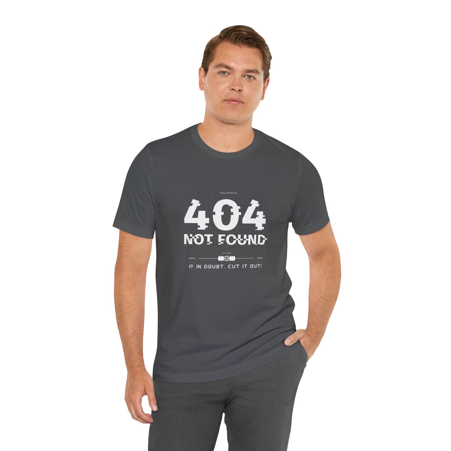 "404 Not Found: The Ultimate Glitch Tee for Tech Rebels"