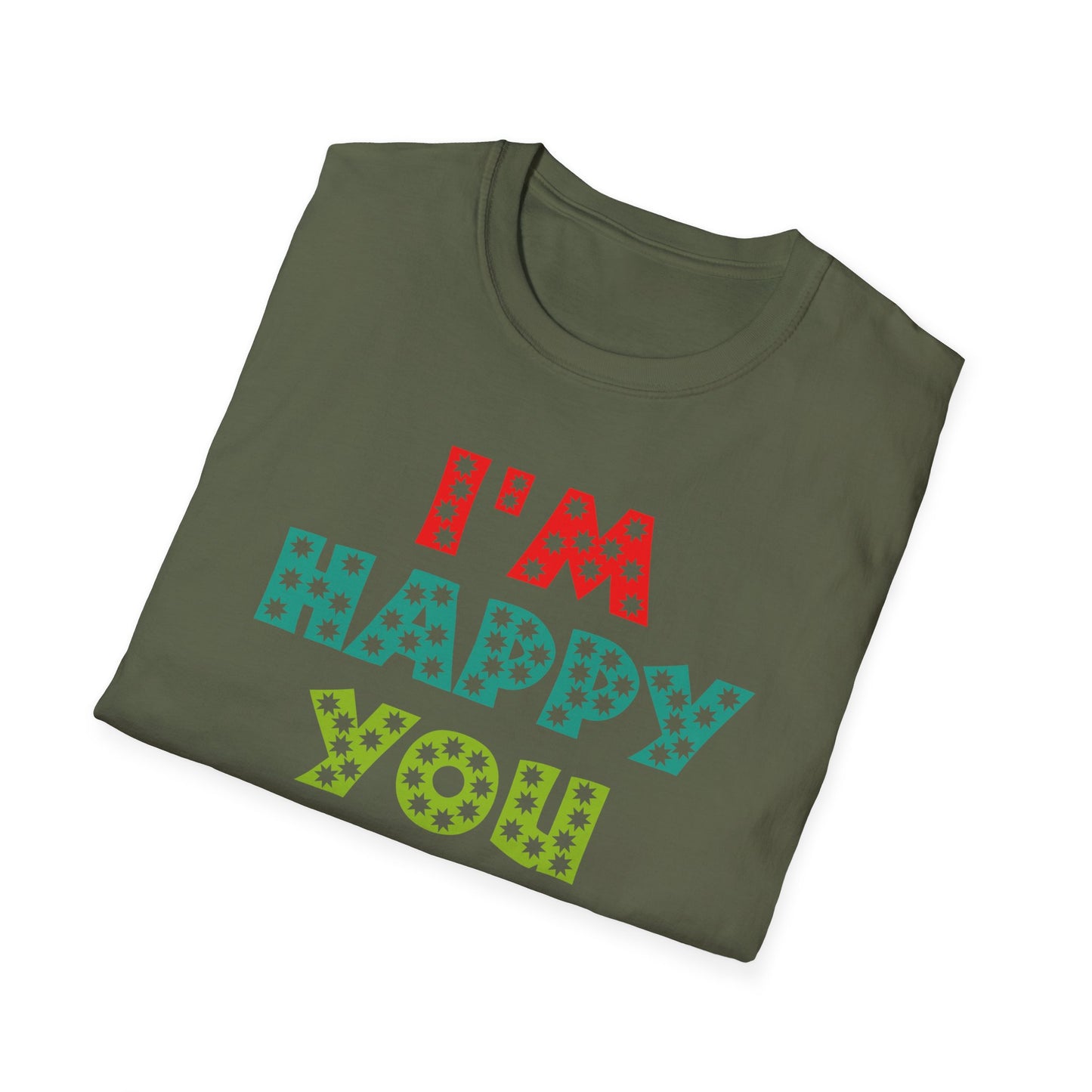 "Spread Joy: 'I'm Happy You Exist' Bold Graphic Tee"